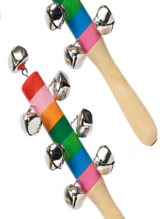 Toolart® Non Toxic Colorful Wooden Baby Rattle Toy - Set of 2 (Jingle Bell) (Color May Vary) - Image 3